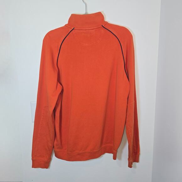 Bobby Jones Pullover Orange Golf 1/4 Zip Long Sleeve Sweatshirt Mens Size L - Picture 4 of 8